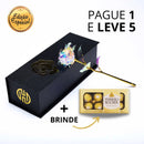 Rosa Galáxia Charmed Banhada a Ouro - Pague 1 e Leve 5 de BRINDE - O Presente Perfeito!