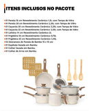 CookPrime Ceramic 13 – Jogo de Panelas Premium a Gás ( Kit completo, antiaderente, revestimento cerâmico)