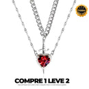 Par de Colar Coração e Espada Charmed Love - Surpreenda quem você ama